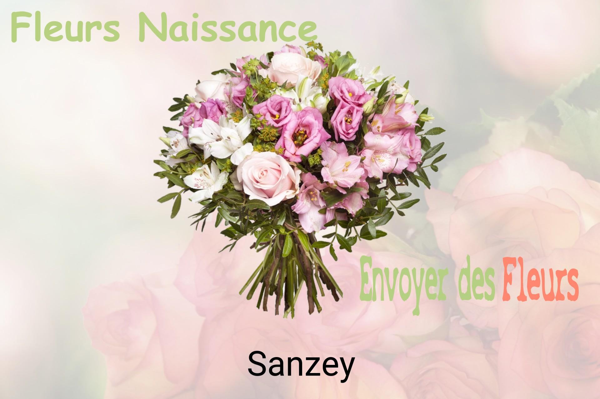 Bouquet de fleurs de naissance livré à Sanzey